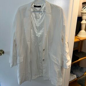 Mango white blazer